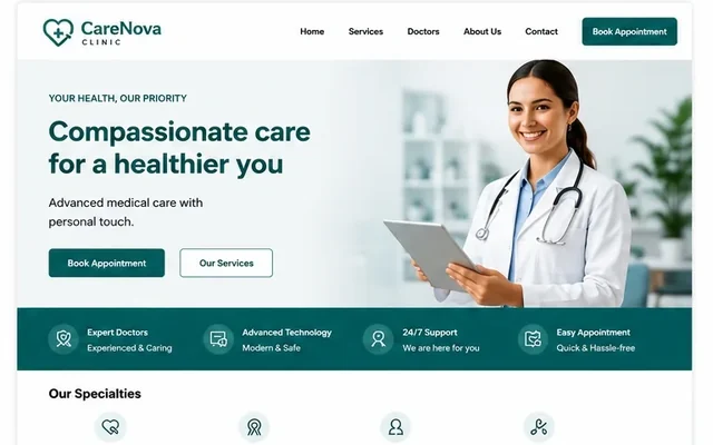 CareNova Clinic project preview